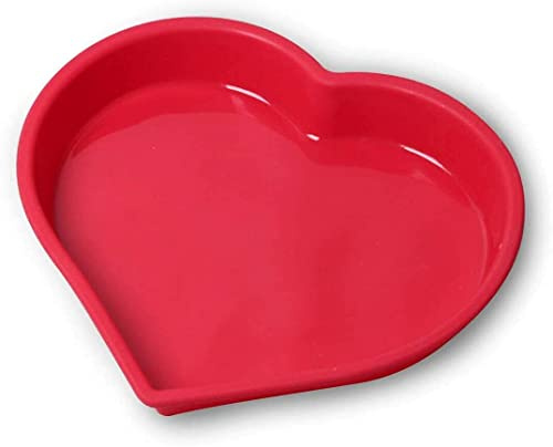 Selecto Bake 1 Corazón Molde de Silicona para Tartas, Helado, Yogur, Caramelo, Dulce, Jalea, Cera, Chocolate 28 x 23 x 3,8 cm (Rojo) para Horno, Frigorífico, Microondas, Congelador