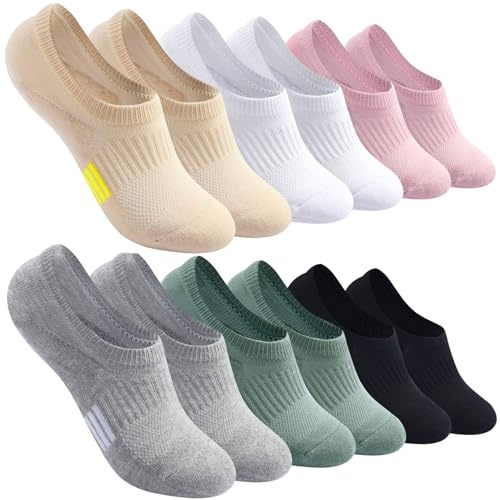 Blu Ninfee Invisible Trainer Ankle Socks Womens, Cushioned No Show Socks