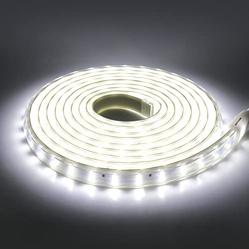 KISUFU 220V LED Streifen 20m,120 LEDs/m Doppelte Reihe LED Band CRI≥112,Wasserdichte,Superheller, flexibler LED Strip Lichtstreifen mit hoher Dichte für DIY-Festival-Dekoration zu Hause, Schlafzimmer