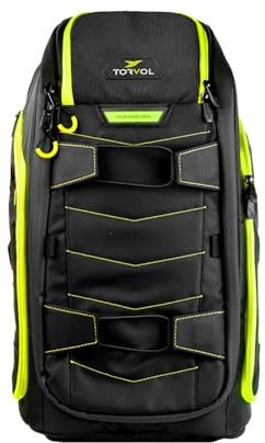 Torvol - Quad PITSTOP Backpack Pro V2, 30L, Sac à dos drone fpv, Transport 4 quads + accessoires, drone dji mini 4k, batterie dji mini 3, pc portable 15 pouces, housse de protection, Noir & Vert