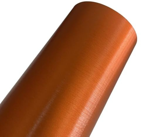 Autofolie Orange gebürstet, matt, metallisch, glänzend, verspiegelt, Chrom, Vinylfolie, selbstklebender Aufkleber, Aufkleber, Motorrad, Roller, Autoverpackung Auto Folie (Color : Brushed Metallic, S
