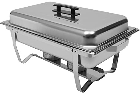 panfudongk Edelstahl Buffetwärmer Speisenwärmer Chafing Dish Buffet Set - Food Warmer Warmhaltebehälter 8.98Qt - Catering Behälter für Partys, Events - Modernes Design, Hohe Stabilität