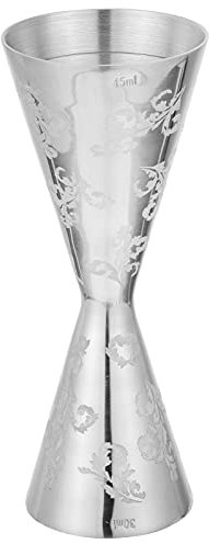Amosfun Jigger per Barman 30/45Ml Doppio Cocktail Jigger Giapponese Jigger Misurino in Acciaio Inossidabile per Whisky Bevande Alcoliche Marcature