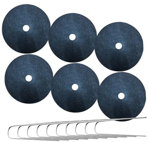 MERRYHAPY 1set Non-woven Gardening Cloth Landscape Cover Stakes Diameter Fabric for Plant and Moisture Retention Gardens