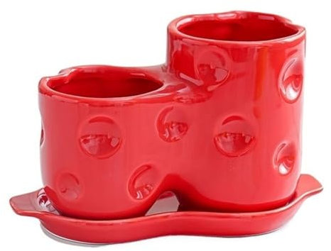 Porta Mestoli da Cucina Organizzatore for utensili in ceramica, portautensili da 2 pezzi for l'arredamento della cucina, portaposate scolapiatti for bacchette, coltelli, forchette, cucchiai Portautens