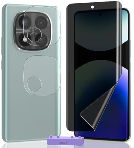 AnnhanT Pellicola Protettiva Privacy e Pellicola Vetro Temperato per Xiaomi Redmi Note 14 Pro+/14 Pro Plus, 3 Pezzi TPU Anti-Spia, Antigraffio, Oleorepellente