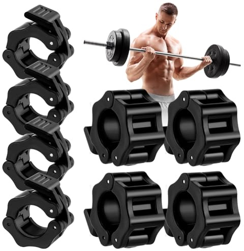 flintronic Hantelverschlüsse, Hantel Schnellverschluss, Hantelverschlüsse, Langhantel Clips, Hantelstange Klammer, Hantel Sicherung für Kraftsport, Gewichtheben, Fitness, Gym