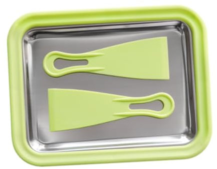 Milageto yogurt macchina in lega di alluminio multifunzionale con 2 spatolas gelati piastra fredda per yogurt morbido servizio, Verde