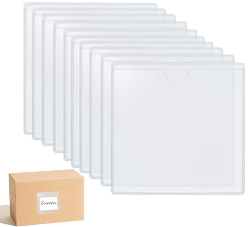 10 PCS Square Car License Holder Self Adhesive Windscreen Parking Permit Holders Car Tax Disc Waterproof Clear Pockets for Van Caravan Tax Disc Permits BadgesTicket Photos Business Cards 10.5cm*10.5cm