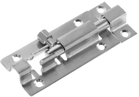 PRETYZOOM 2 Pestillos de Puerta de Acero Inoxidable de Alta Resistencia Perno de Cilindro Antirrobo para Puertas y Ventanas de Baño y Madera Plata