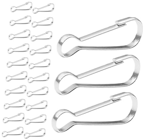TOYANDONA 30pcs Sturdy Flagpole Snap Hooks Stainless Steel Lanyard Clips Spring Buckle for Flags Flagpole Accessories Garden Flag Stand Clips
