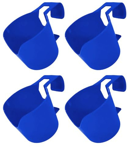 Njidher Portavasos para piscina – Juego de 4 soportes para bebidas para piscinas fuera del suelo, organizador de almacenamiento robusto y versátil para borde de piscina, exterior, playa y jardín