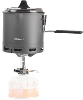 Fire-Maple Petrel 269g Ultralight G2 Camping Cooking Set (Pot, Stove) | High Efficiency Foldable Heat Exchanger Pot Portable for Hiking Travel