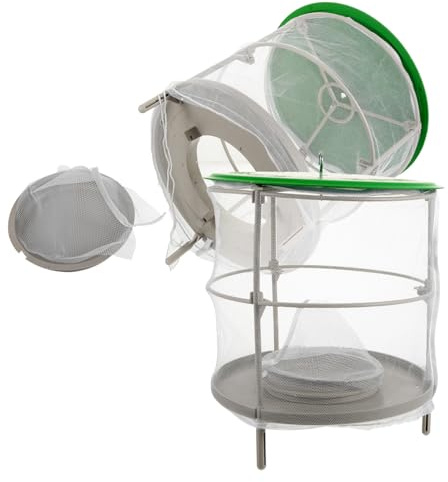 GALPADA Piège à Mouches D'extérieur Suspendu en Filet Couverture Anti-Pluie, Lot De 2, Simple D'utilisation pour Parcs Et Toilettes Publiques