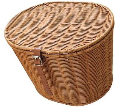 Jiuvaso Panier de Vélo Avant Multifonctionnel Tissé à La Main pour Filles et Femmes