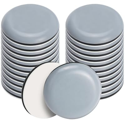25 Pz Scivoli per Mobili Pesanti,30mm Feltrini in PTFE, Piedini per Mobili in Teflon PTFE Adesivi, Spostare Mobilie Pesanti, Scivoli Cuscinetti per Tappeti Sedie Divani Tavoli Letti(rotondi)