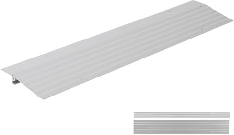 Garvee Aluminium Türschwellenrampe – 1/2,5cm Höhe, 320kg Tragkraft – Robuste Rampe für Haustür, Rollator, Fahrrad, Kinderwagen & Scooter – Wetterfest, für Innen & Außen, 1-teilige Schwellenrampe,