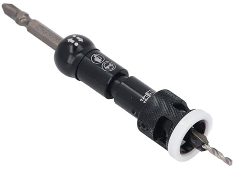 Aolidsive Taladro Localizador de Orificios de Profundidad Ajustable, Taladro Avellanador de Acero de Alta Velocidad para Carpintería, Logre una Perforación Precisa con 2000 Tapones de Rosca, Ideal