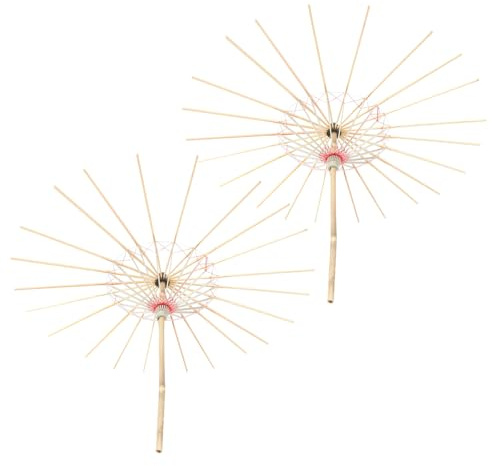 WEKADRIN Lot de 2 Porte-parapluies en Bambou pour Parapluies en Papier Huilé, Supports Décoratifs Artisanaux Ø 82 Cm, Accessoires pour Mariage et Séance Photo, Décoration Intérieure Maison