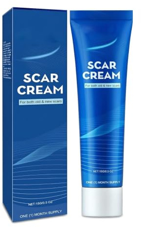 Scar Cream, ärr borttagning kräm, silikonkräm för ärrvård | slät hud, används för ärr hyperplasi och utjämning ärr, snabbt absorberande – ansikte, kropp, 30 g