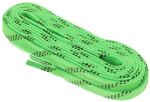 Veemoon Cordones para Patines de Hockey sobre Hielo Encerados, Anticongelantes, Resistentes al Desgarro, Color Verde, 96 Pulgadas, Ideales para Esquí y Patinaje Artístico