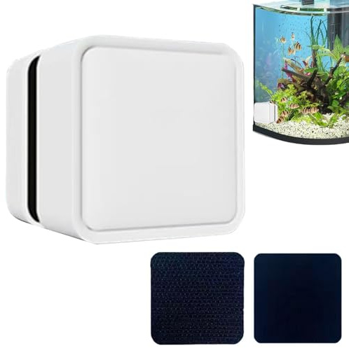 Magnetisk Akvarierengörare Liten och kraftfull algborste | Fisktanksskrubber för sötvatten, saltvatten, betta, alger, sköldpadda, reptil, terrarium, vägg, och vardagsrum vatten