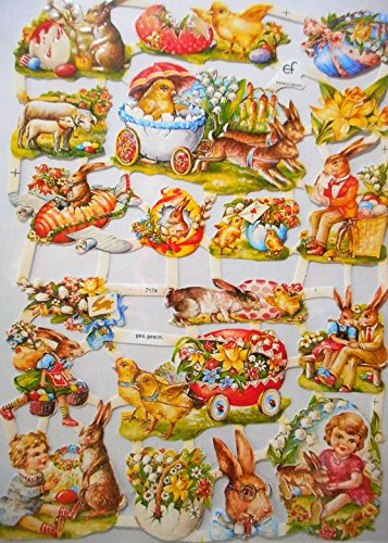 Glanzbilder Ostern Osterhase Hase EF 7174 Oblate Posiebilder Scrapbook Deko GWI 508