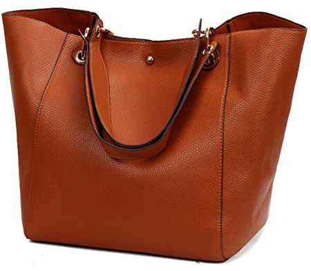 Valleycomfy Handtasche Damen Groß Shopper Tasche Leder Schwarz Klassisch Shopping Bag