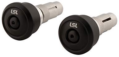 LSL Motorrad Lenkergewichte Retro, Aluminium (2er-Pack) (Schwarz)