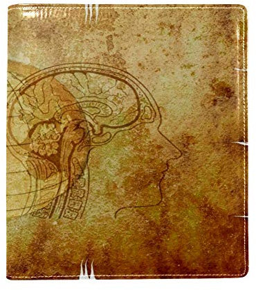 Parchment Paper Old Clock Globe Brain Stretchable Book Cover Fits Most Hardcover Textbooks up to 8.7 x 6.3 Adhesive-Free Fabric School Book Protector Wash&Re-Use