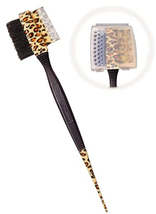 Red by Kiss Professional 3-IN-1 Edge Brush with Case – 100% Pure Boar Bristle Brush, Fine Tooth Comb & Rat Tail End for Precision Styling, Edge Control & Hair Parting