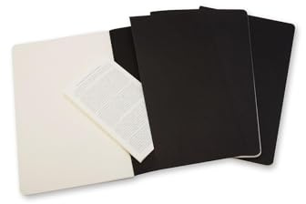 Moleskine Cahier pocket blanko schwarz DIN A6. 3er Pack