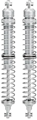 GPM Upgrades Aluminum Rear Spring Dampers (145MM) For 1/10 RBX10 Ryft 4WD Scale Rock Bouncer (AXI03005) RC Cars (silver)