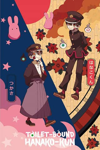 Toilet-Bound Hanako & Tsukasa - Filmposter Kino Movie TV-Serie - Grösse 61x91,5 cm + 2 St Posterleisten Alu 63 cm