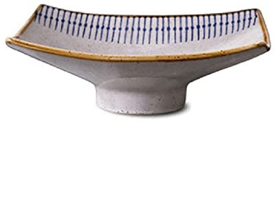 Piatto Quadrato in Ceramica con Piede Alto, Piatto per Sushi, Piatto da Dessert, Piatto per Gnocchi, Piatto per Insalata di Frutta, Piatto Fondo, Ristorante