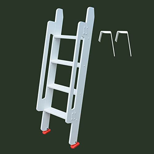 Hochbett Leiter Weiße Etagenbettleiter aus Holz, Ersatzleiter für Weiße Etagenbetten, Rutschfeste Wohnmobilleiter aus Kiefernholz für Hochbett/Mittelbett/College-Schlafsaalbett, Anpassbar ( Color : Wh