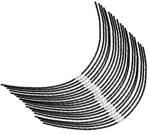 Eyoloty 24 Stück F016800431 Trimmerfaden für Bosch Home and Garden AFS 23-37 Elektro Freischneider Motorsense,Ersatz-Trimmerschnur Faden Länge: 37 cm, FadenØ: 3,5 mm