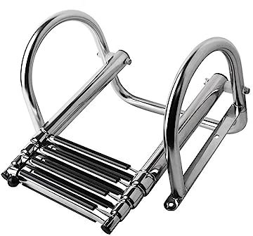 Ddasam 4 Gradini Per Piscina e Barca - Scaletta Pieghevole Per Piscine Fuori Terra e Imbarcazioni Interrata