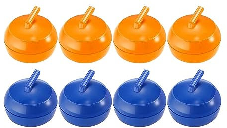 Ronyme 8X Tabletop Curling Game Sliding Bead Game Friends Tabletop Curling Pucks