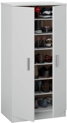 habeig Schuhschrank, Schrank, Dielenschrank, Schuhregal, Flurschrank, Kleiderschrank, weiß, 7813O, Flur, 108x55cm