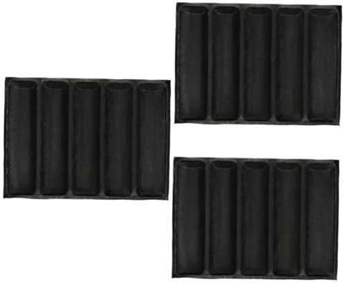 Cabilock 3 Piezas 12 herramienta para hornear pan francés moldes rectangulares para hornear pan de molde asadera molde para hornear pasteles bandeja para hornear pan vestido bandeja de pan