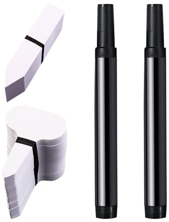 200 etichette bianche per piante con 2 marcatori neri, etichette in pizzo, etichette a forma di T, adatte per la crescita delle piante