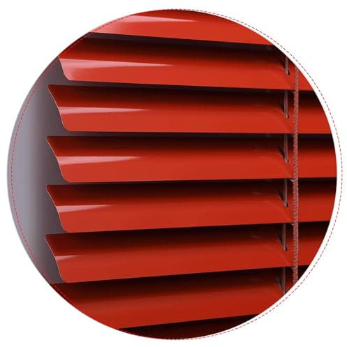 Aluminium Jalousie Rot,Metall Venezianische Jalousette 55cm 80cm 90cm 105cm 115cm 120cm,Horizontale Verdunkelungs Jalousien,Anti-UV Wasserdichte Lichteinstellung,Mit Kippstab,WxH-115x130cm/45x51in