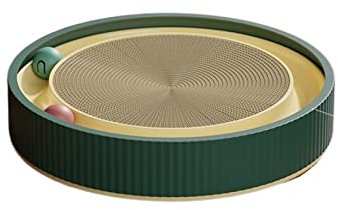 Zhaoj24-05 Kratzpappe für Katzen Rundes Katzenkratzbrett mit Kugel, multifunktionales Spielzeug, Katzenkratzer, lustig, kann Nest for Katzen ersetzen Kratzpappe für Katzen，Kratzbrett Katzen(Green)