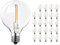 LangPlus+ 25 Pack G40 Bombillas LED de repuesto, 1W E12 Pequeño Tornillo Base Bombilla, 2200K Blanco Cálido Claro Vidrio Globo Edison Bombillas para interior al aire libre Luces de cadena