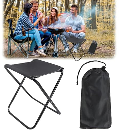 Sedile Piccolo Pieghevole,Mini Sedia Pieghevole per Esterni,Sgabello Pieghevole da Campeggio,Sgabello Pieghevole Portatile,Pieghevole Camping Sgabello,per Pesca,Campeggio,Viaggi,Attività All'Aperto