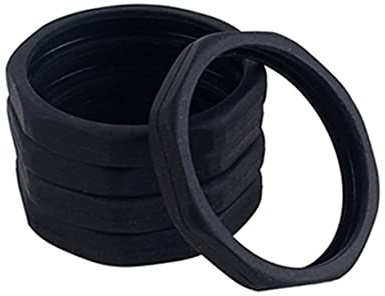 Mikrofon Schutzhülle 50mm 5 Stück mit 8 Winkeln für Kabellose Mikrofone | Kunststoff Schwarz, Anti Rutsch und Anti Rolle Schutzring, für Konferenzraum und Tanzsaal, Sa20