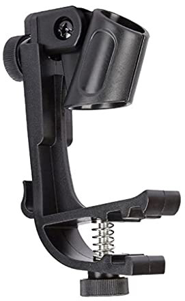 Msuiiixcccc Clip on Drum Rim Shockproof Mount Adjustable Microphone Mic Clamp Stand Holder Bracket