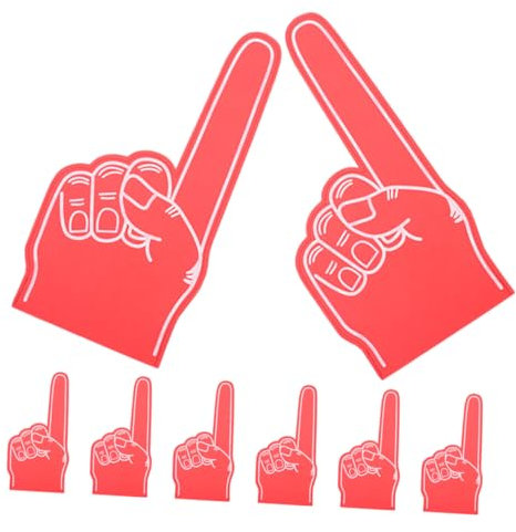 Abaodam 8stücke Teiliges Schaumstoff-Hand Cheerleading Finger Leichte Und Tragbare Jubel-Handschuhe Lebhaften Farben Für Sportveranstaltungen Und Partys Zur Steigerung des Teamgeists