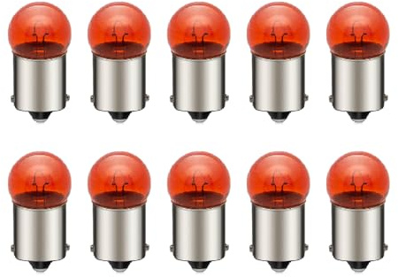SOFOC 1156 P21W BA15S Lampadina Ambra Gialla G18 12V 10W per Frecce Auto/Moto Luce Laterale Indicatore .etc Non-Polarità 10pcs